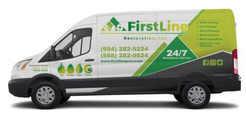 Call Now Restoration Services FirstLine Green Van