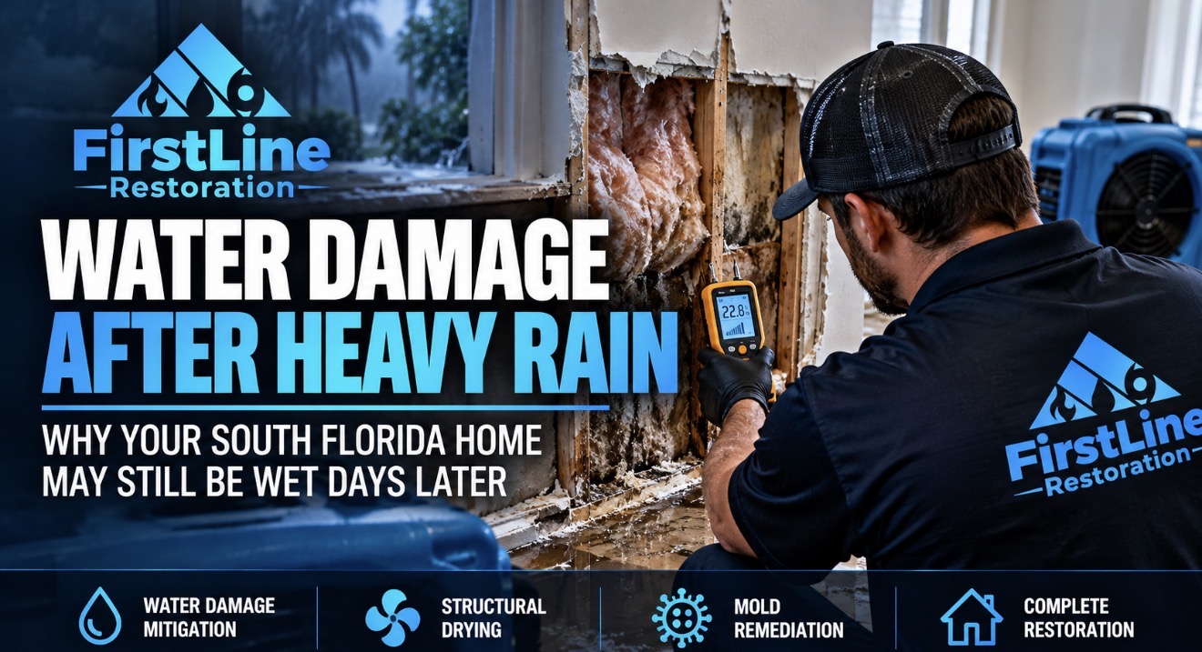 Water Damage After Heavy Rain: Why Your South Florida Home May Still Be Wet Days Later